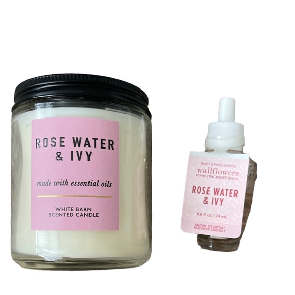 Bath & Body works Rose Water & Ivy scented Candle, Rose Water & Ivy wallflower - Picture 2 of 2